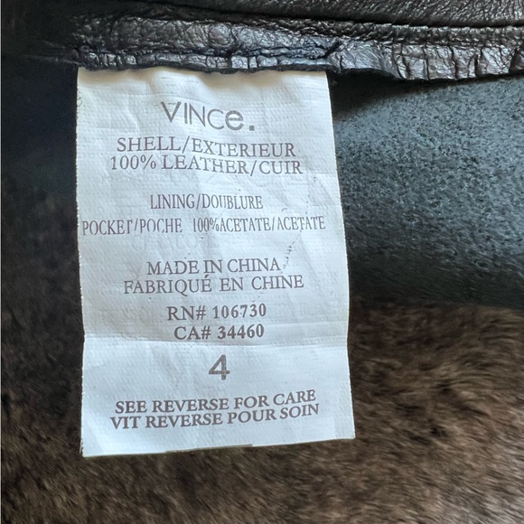 Vince leather shift dress. Size 4. Lightly worn. - Picture 7 of 9